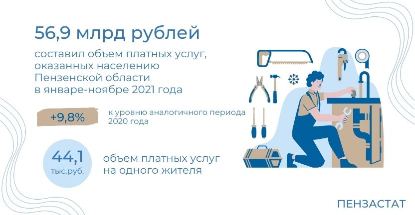 Платные услуги населению Пензенской области в январе-ноябре 2021 г.
